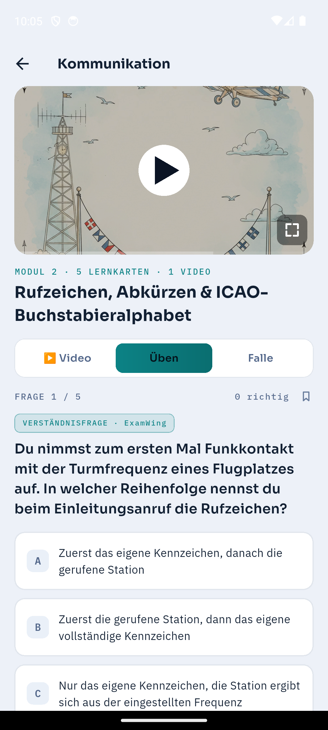 ExamWing Lernkarte mit Prüfungsfallen-Erklärung