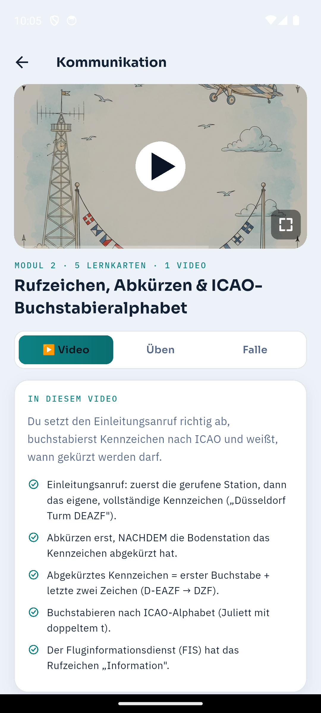ExamWing animiertes Lernvideo zu einem Modul