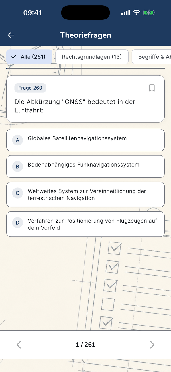 BZF-Theoriefragen mit Antwortmöglichkeiten